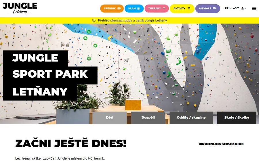 Náhled webu jungleletnany.cz