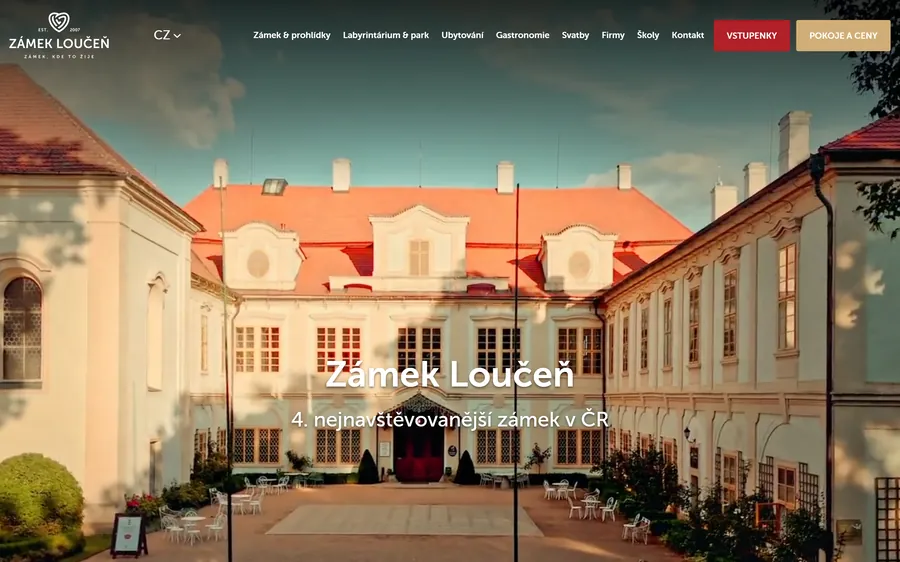Náhled webu zamekloucen.cz
